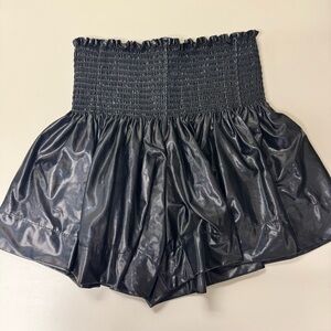 QUEEN OF SPARKLES Black Shiny Shorts